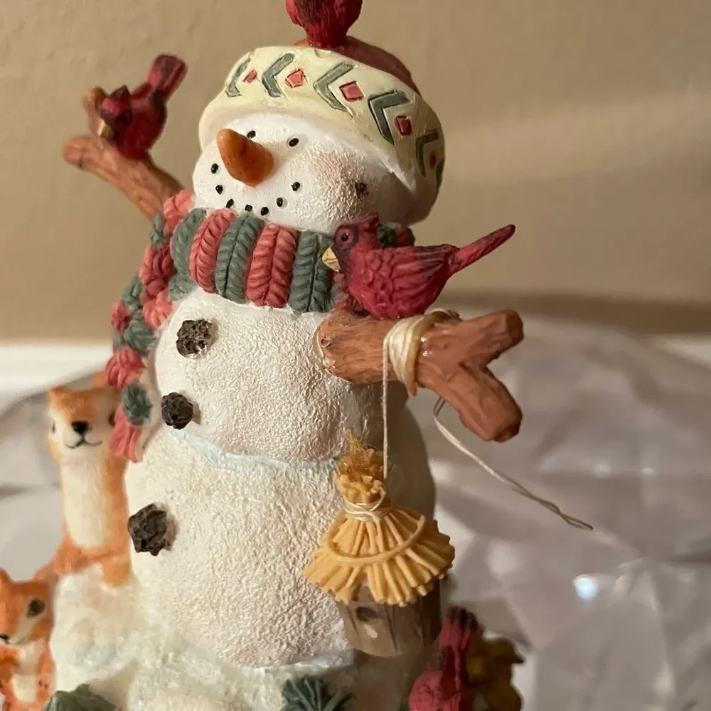 San Francisco Music Box Company Matthew Danko Musical Snowman Forest Friends